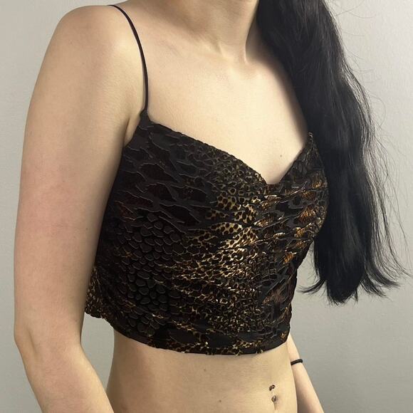 Windsor Draped Front Crop Top Size Medium Vintage Inspired Bratz Doll Retro - Picture 2 of 5